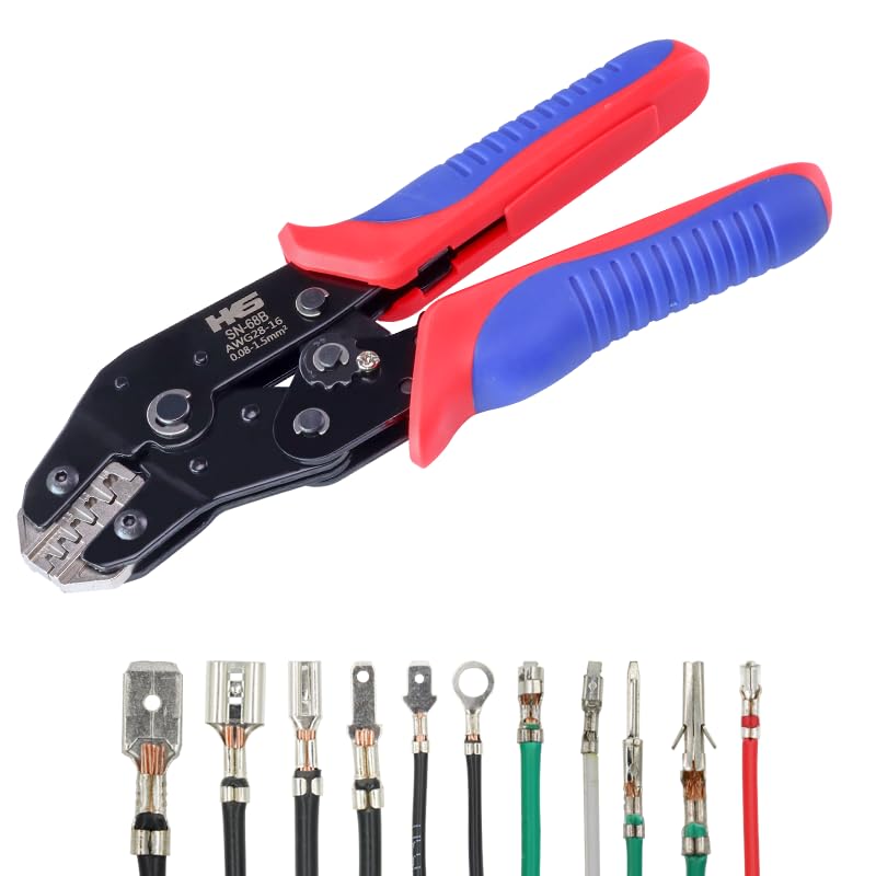 Sertissage précis Molex et JST avec la pince à cliquet HKS SN-68B 0.08-1.5mm²