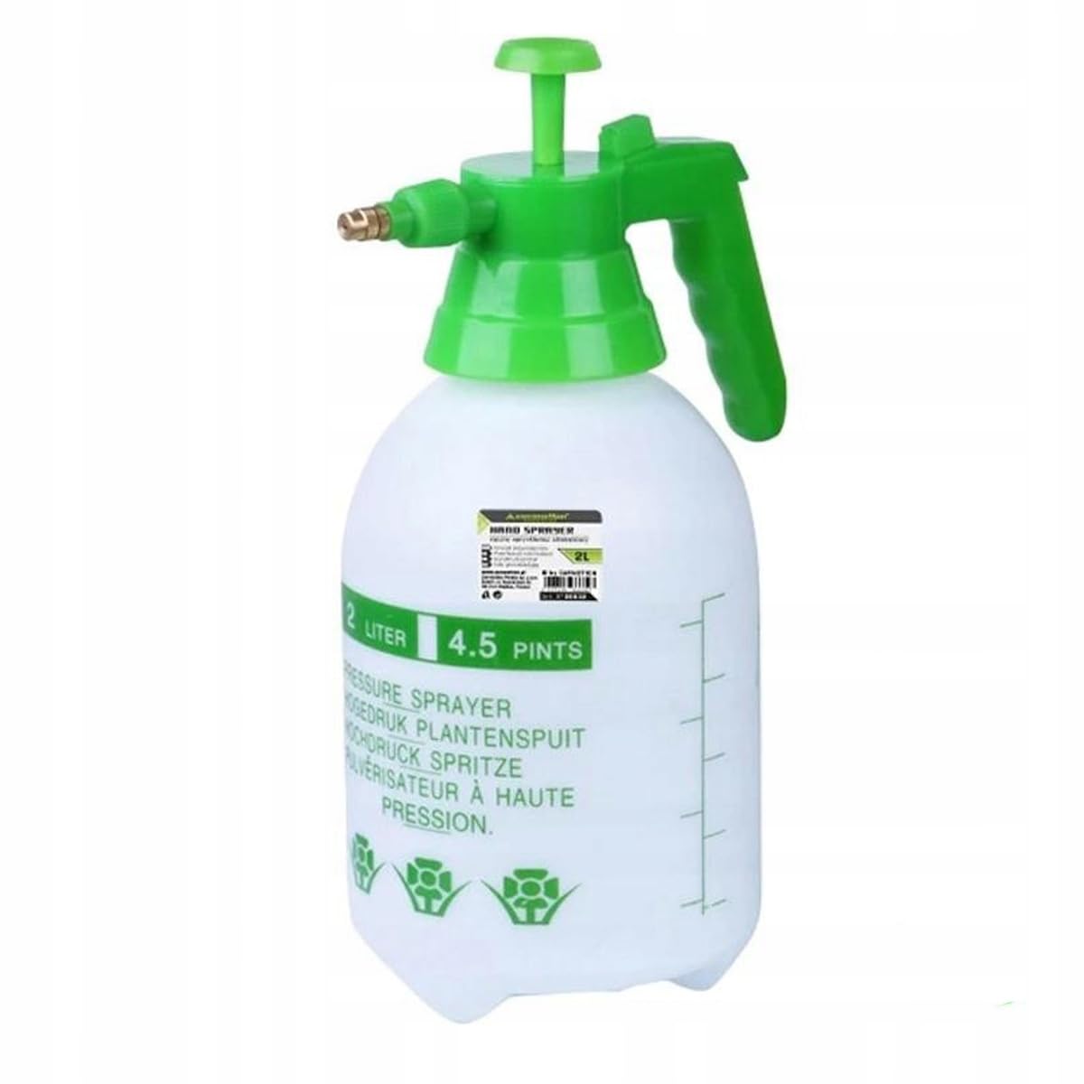 Rosfix Handdrucksprüher 2L Ergonomischer Uchwyt Verstellbare Dysza