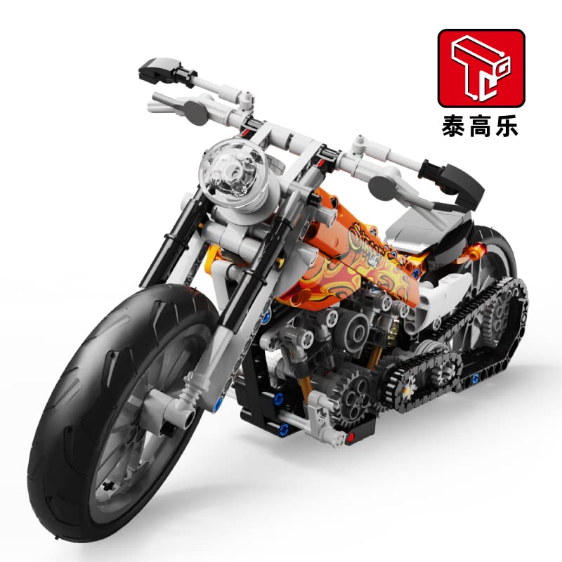 Litodinogo TGL T3009 Klemmbausteine Technik klassisches Motorrad Spielzeug Bausteine Bausatz, Fahrzeug-Set…