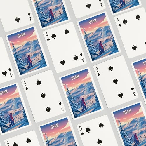 Lantern Press Utah Shred The Gnar naipes poker 52 cartas miniatura 4