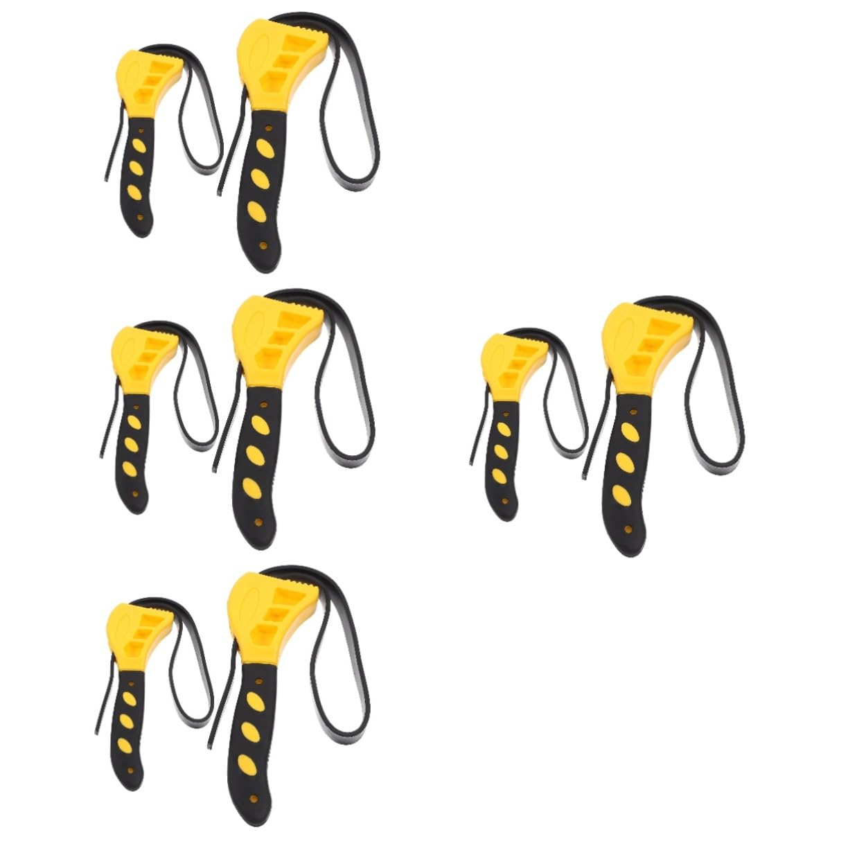 8pièces Outils De Plomberie Multifonctionnels De Clés à Courroie Réglables Pour Filtres à Huile Couleurs Jaunes Pratiques Et Ergonomiques Pour Et Professionnels