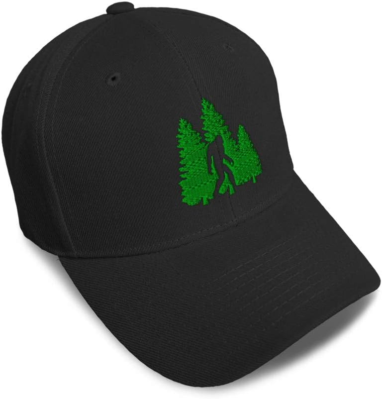 Kids Toddler Baseball Cap Woods Bigfoot A Embroidery Cotton Boys & Girls Strap Closure Black Adjustable