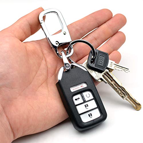 Mechcos Metal Keychain Car Fob Key Chain Holder Clip With Detachable Valet Key Ring & Anti-Lost D-Ring For Men And Women #TOP1
