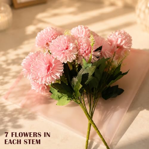 Image of Art Street Artificial Flower Bunch| Silk Pink Hydrangea Flower for Home| Bedroom, Living Room & Office Decoration |Christmas Day, New Year Set of 2 |11 Inch (Without Vase)
