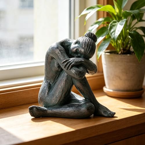 Estatua de Bailarina de Yoga de Resina Moderna 9 x 5.5 x 7 pulg miniatura 2