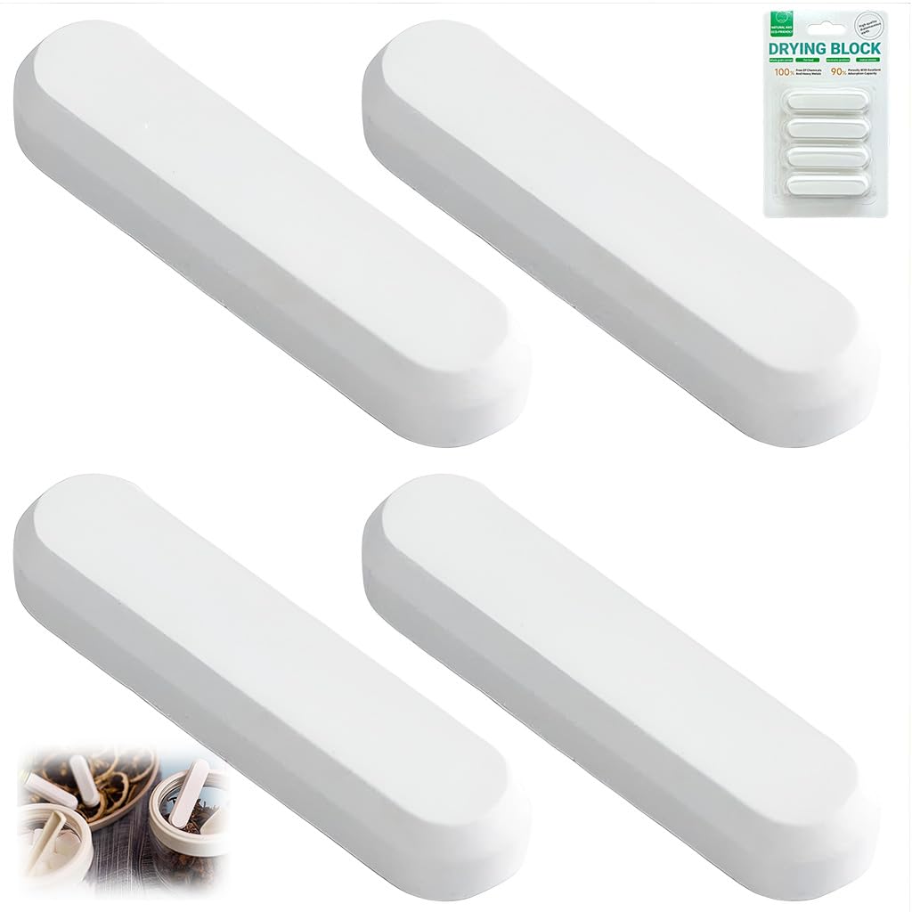 HASTHIP® Generic diatom drying stick 4 pcs moisture absorbing rod dry strip diatomaceous earth moisture absorber drying rod for spices jewelry shoes boxes electronics storage containers home supplies-image-3