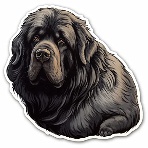 Image of Yoonek Graphics Newfoundland Dog Vinyl Decal Sticker for Car, Laptop, Tumbler, More. #009678-6