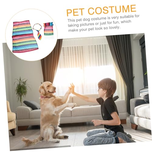 Disfraz poncho mexicano para perros Toyvian miniatura 6