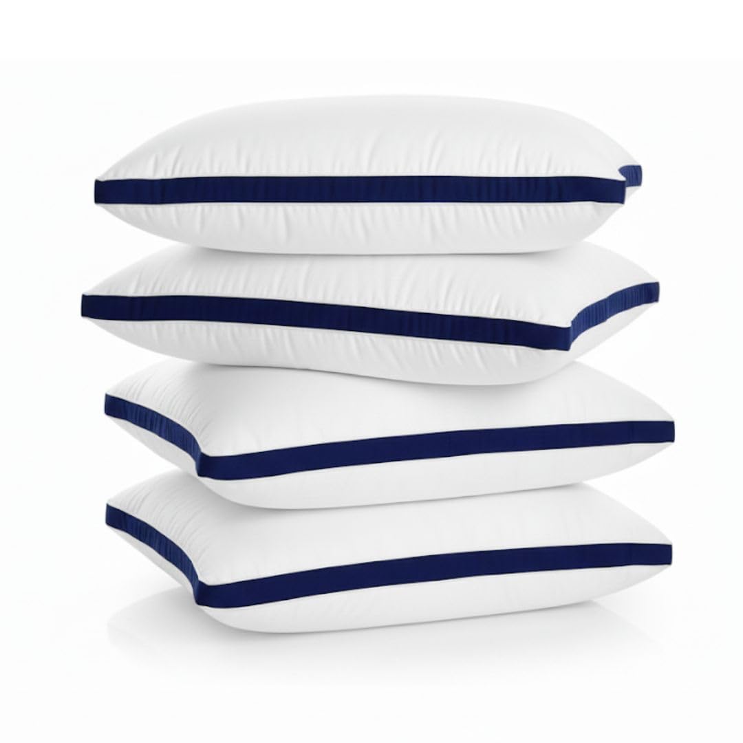 Pillows 4 Pack Hotel Quality Side Sleeper Bounce Back Bed Pillow - White Pillows 2 Pack Ne...