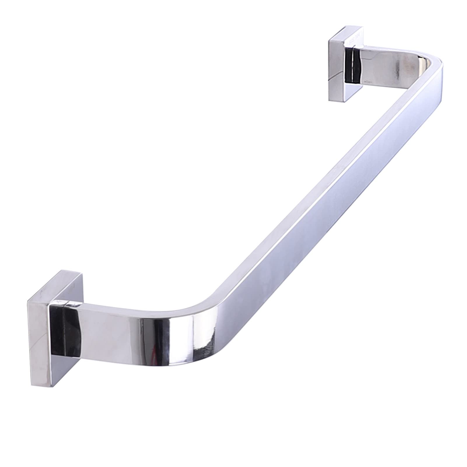 Handtuchstangenschienen, Edelstahl-Handtuchhalter, quadratisch, einzelne Handtuchstange für Küche, Bad und Toilette, poliertes Silber-Finish, 40 cm bis 100 cm optional (Size : 90CM)