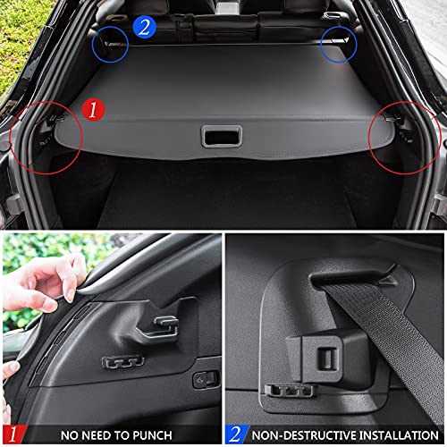 Powoq Fit For Tesla Model Y Cargo Cover Retractable Rear Trunk Cover Cargo Privacy Security Shield Shade For Model Y 2020 2021 2022 Accessories #TOP4