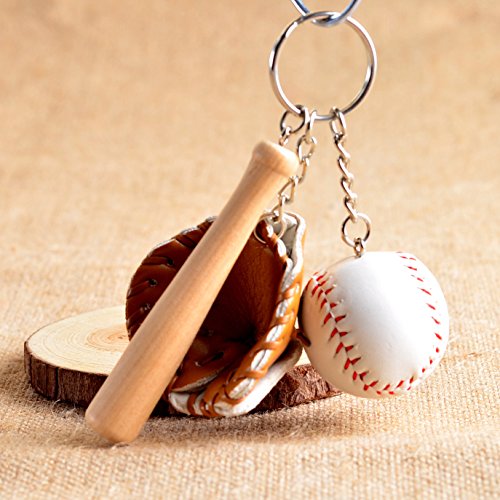 Image of COSTOYFUN Mini Cute Soccer Keychain Bowling Tennis Baseball Keychain for Men Women Boys Girls Gift
