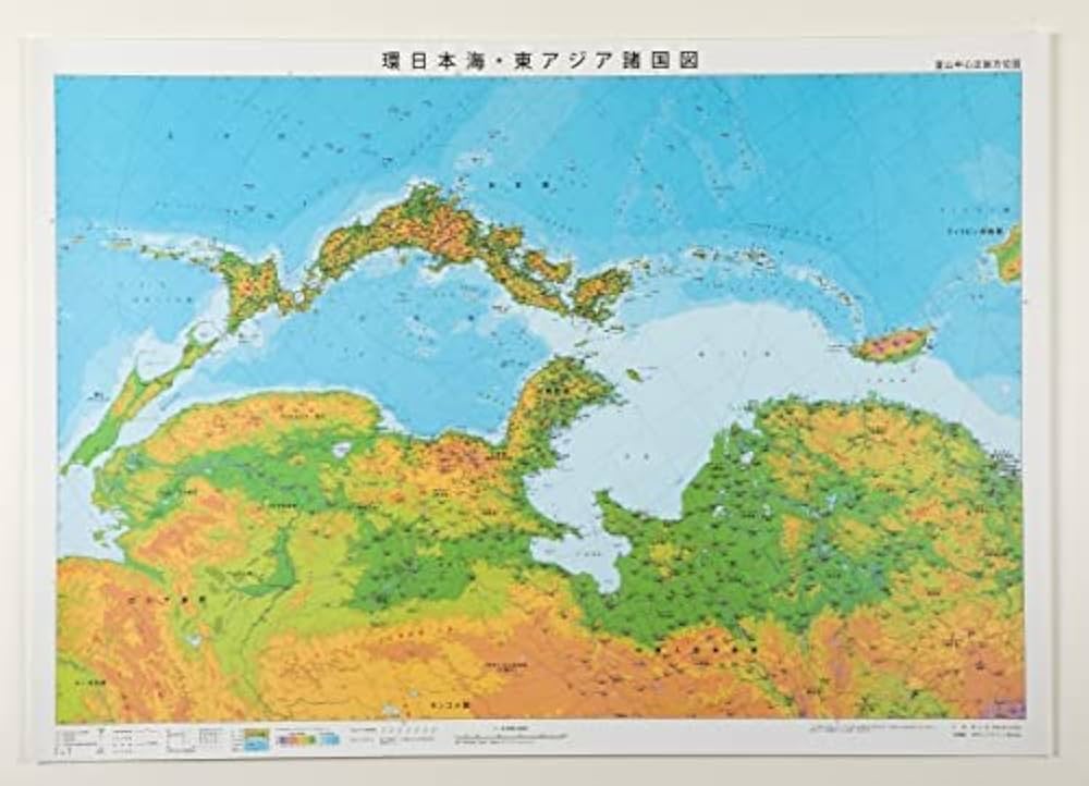 Amazon.co.jp: 逆さ地図 折り目無し 1枚 サイズ【縦：約74㎝、横