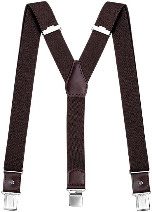 Adult Men's Elastic Webbing Suspenders Versatile Suit Accessory Suspender Hook