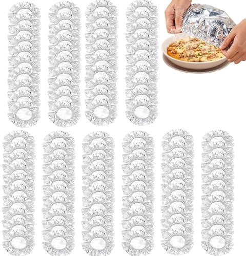 Copertura di isolamento del film di alluminio ripetibile, baia dell'alimento del foglio di alluminio per la cucina (100PCS)