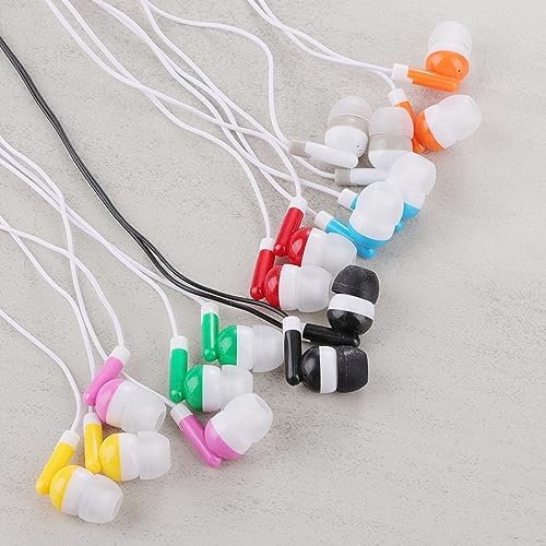 100 Pack Bulk Kids Earbuds for Classroom, Student Wired Headphones in Ear Earbuds for School Librariy, 3.5mm Multi Colored Wholesale Earphones for Chromebook Laptop PC
