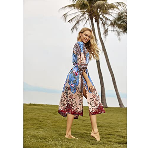 Lazz1on Cardigan Mare Copricostume Donna Lungo