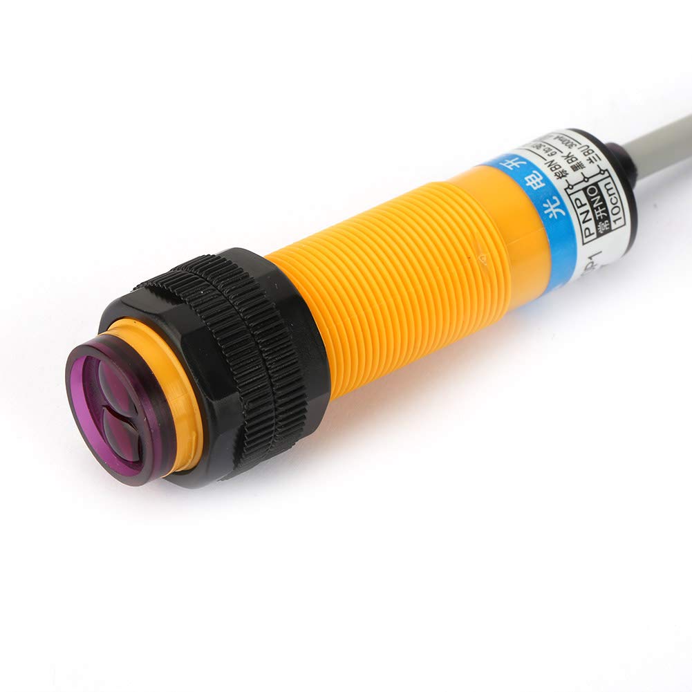 Produktbild von E3F-10DN1 Infrarot-Lichtschranke – M18, 6–36V DC, Reichweite 10–800 Cm, Einstellbar, NO/NC