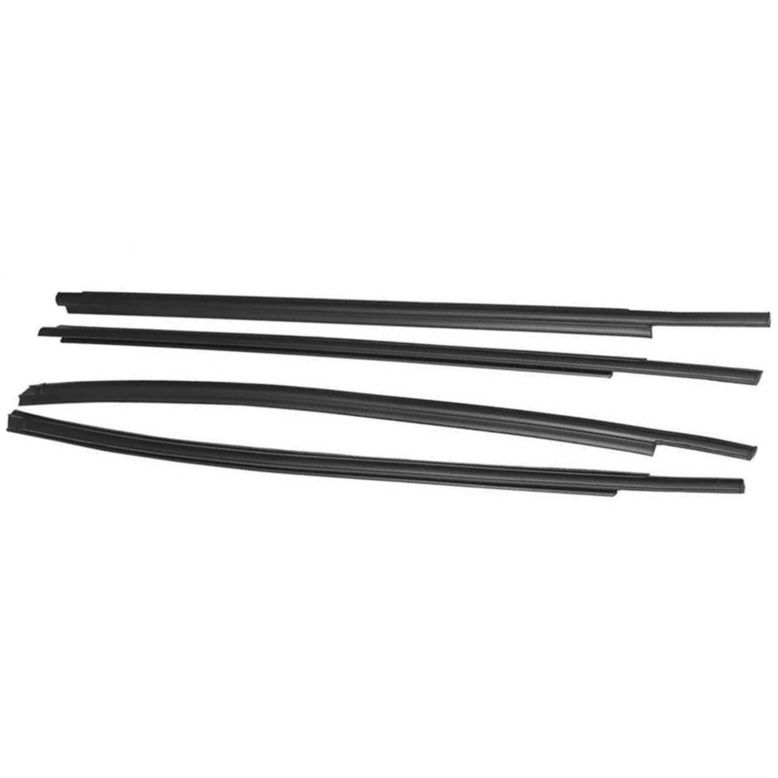 Snwdbh One Color 4Pcs Car Weatherstrip Window Seal Belt For Toyota For Tundra For Crewmax 2007-2018 (4 Doors) Side Door Glass Waterproof Strips Exterior Belt