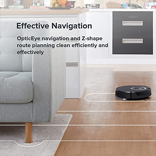 Image of roborock E5 Mop Robot Vacuum and Mop, Self-Charging Robotic Vacuum Cleaner, 2500Pa Strong Suction, Wi-Fi Connected, APP Control, Works with Alexa, Ideal for Pet Hair, Carpets, Hard Floors (Black)