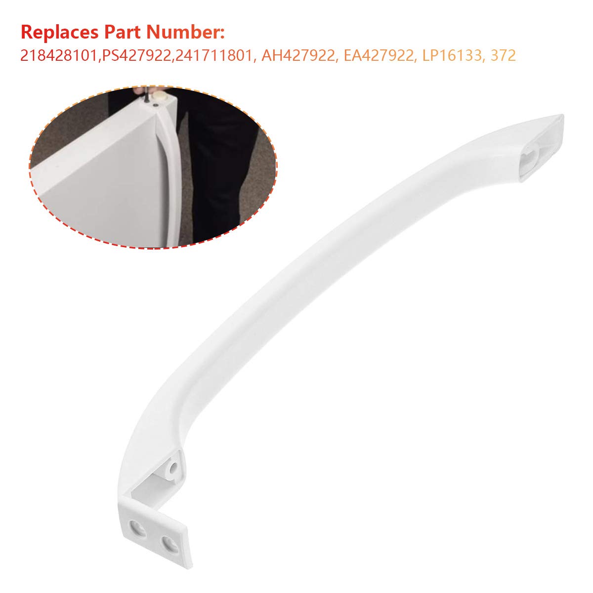 Maniglia Porta Frigo Bianca Compatibile Frigidaire 218428101 – Ricambio Elettrodomestico