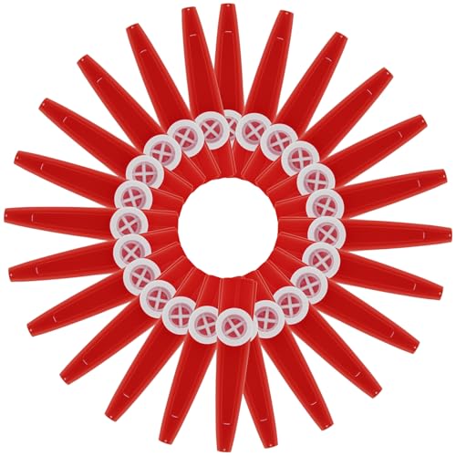 36 Pieces Plastic Kazoos, Kazoo Musical, Good Companion for Guitar Violin Piano Keyboard Ukulele, Gift for Christmas Gifts Party Favors. (Red)