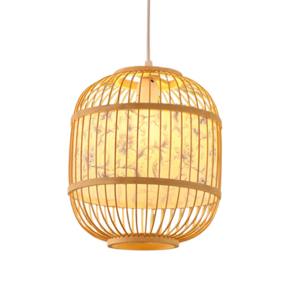 Abat-jour en bambou et plafonnier en rotin au design d'exception