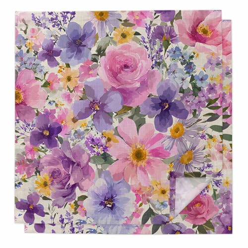 Servilletas de Tela Voiremfuc Floral 20x20 Pulgadas Set 2 miniatura 1
