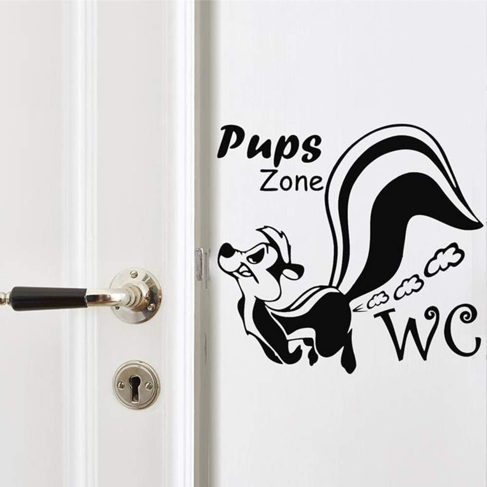 1 Piece Wall Tattoo 22.5 x 23.5 cm Pups Zone Toilet Wall Sticker Decoration Practical and Popular Cute Design Wall Sticker Wall Pictures - Image 3