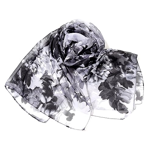 Floral Scarves for Women Fashion Scarves for Women Super Lightweight Chiffon Sun-Proof Wrap and Shawls2