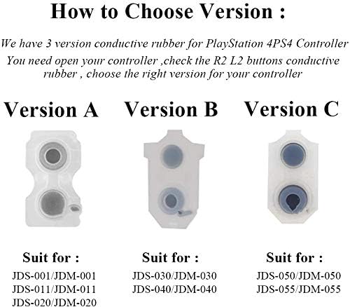 Miniatura 3 de Nuevo teclado adhesivo de goma conductora del cojín del botón del silicón L R para PS4 JDS 011 001 030 040 055 controlador (JDS-001 JDS-011)