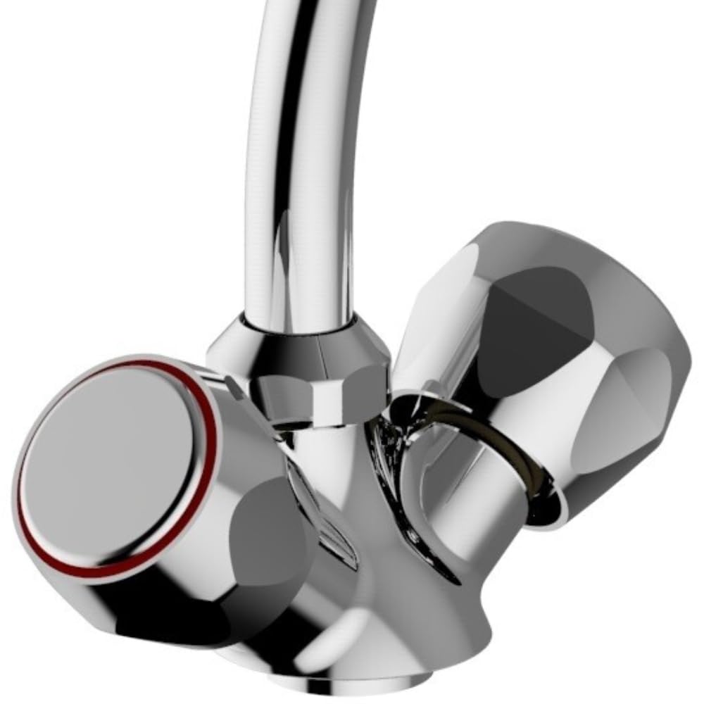 Schläfer 400811 | Canna di Ricambio Universale per Rubinetto Cucina, Girevole e Alta, Adatta per Gruppo Lavello Bagno e Cucina, Ghiera 3/4 (Ø 24,9mm) x 20 cm, Compatibile con Aeratore Neoperl
