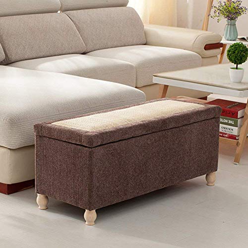 Banc à langer pour chaussures d'entrée ottoman café 40" - 2