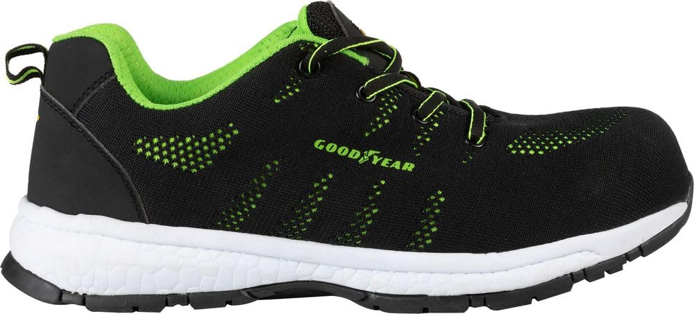 Goodyear Pistola de Soldar, Zapatos de Seguridad Metal en Tela Negra y Verde S1P número 39 Unisex Adulto