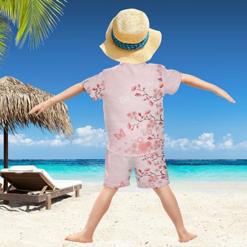 Image of visesunny Little Boys Short Sleeve T-Shirt Beach Shirts Casual Shorts Set Summer Clothes for Kids Outfits