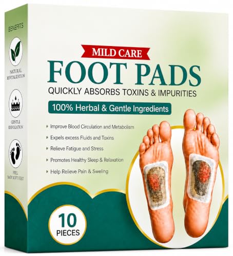 Image of Herbal Foot Detox Patches for Men & Women, Overnight Foot Pads with Ginger & Bamboo Vinegar, Natural Foot Care Patche for Nighttime Relaxation (Pack of 10)