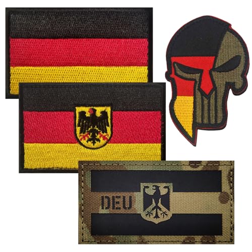 Deutschland patch,Deutschland Flaggen Patch,Reflective Germany Flag Patch,Patches Klett für Kleidung Rucksack Baseballkappe Uniform Weste