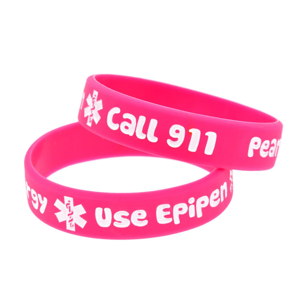 UPKOCH 4Pcs Alert Bracelets Wristbands with Peanut Warning for Comfortable Wear Durable Design for Parties and Goody Bags