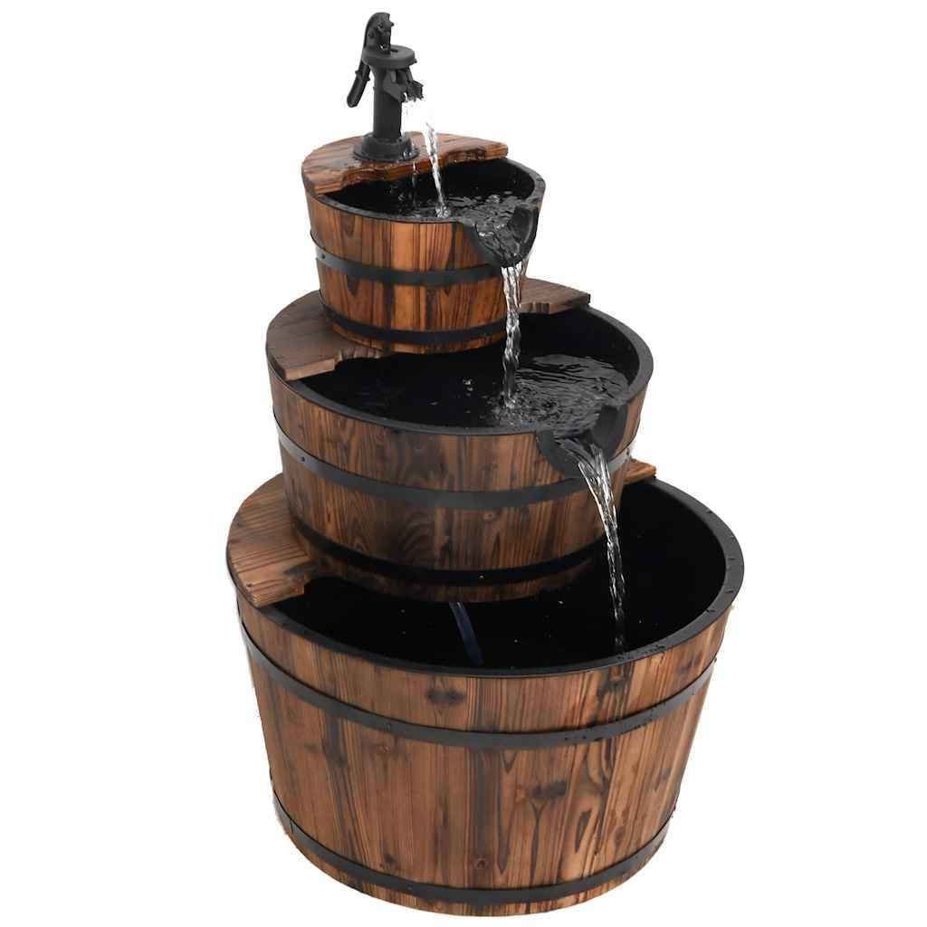 Générique Fontaine à Eau avec Pompe 60x60x94 cm Bois de Sapin Massif,Maison & Jardin,Décorations,Fontaines & bassins,Fontaines & Cascades,Brun,13.65 KG,363332