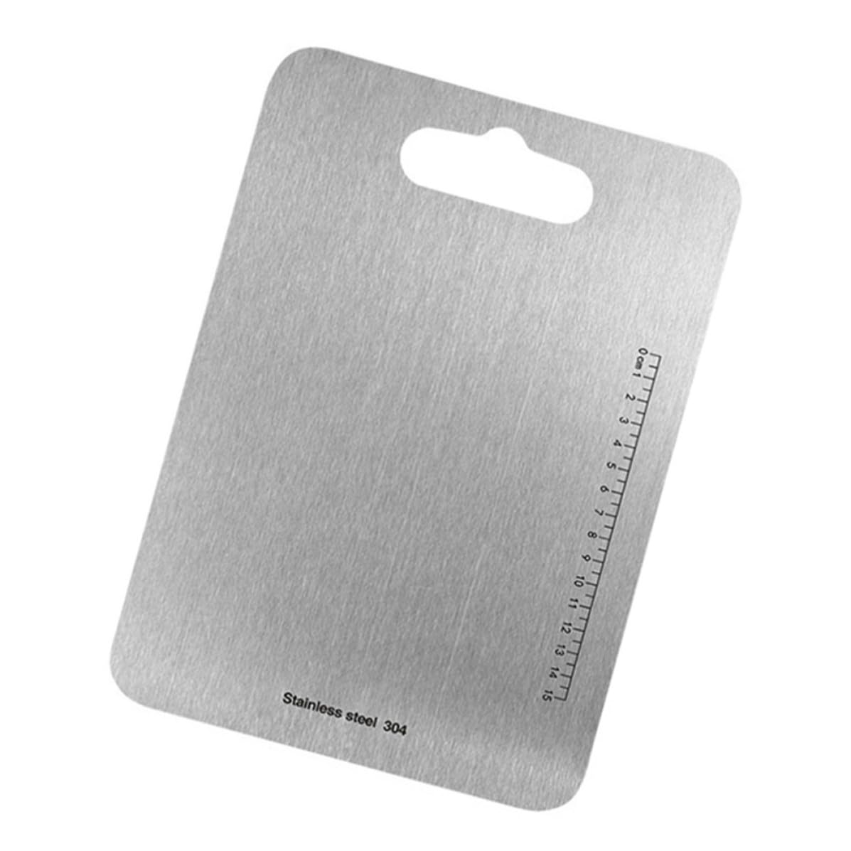 Tagliere da Cucina in Acciaio Inox Rettangolare, Resistente