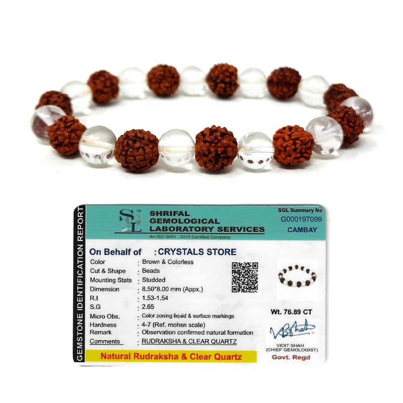 Real CrystalNatural Healing Crystal Bracelets For Women 8MM Gemstone Calm Anxiety Bracelet Positivity Gifts Rudraksha Bracelet For Men Original Certified