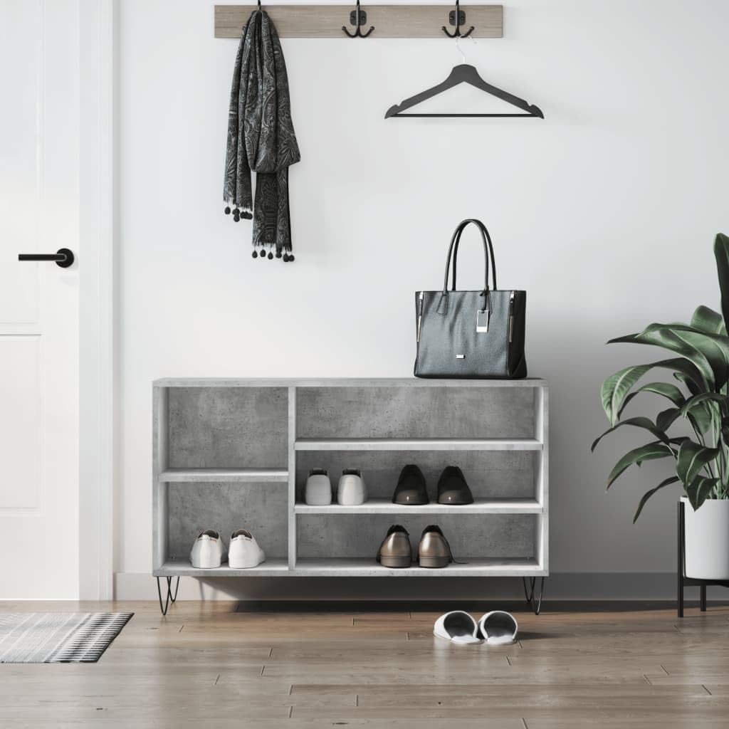 Zapatero para entrada con 5 compartimentos y mueble auxiliar de pasillo