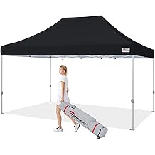 MASTERCANOPY Pop Up Canopy Tent Commercial Grade 10x15 Instant Shelter (Black)