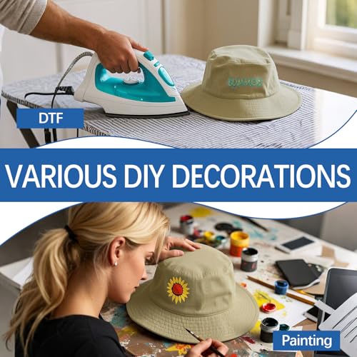 Image of Bucket Hats Bulk Solid Color DIY Blank Hat Bucket Hats for Men, Women and Adults