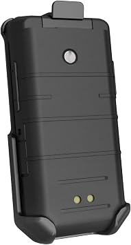 Nakedcellphone Holster for CAT S22 Flip Phone Black [Rotatable/Ratchet] Belt Clip Holder Case