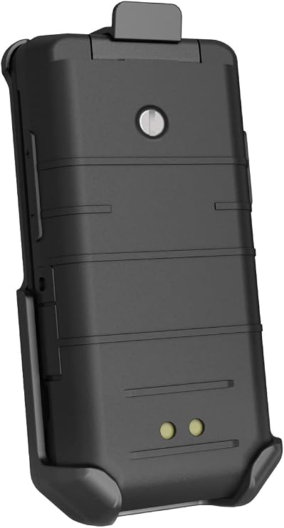 Nakedcellphone Holster for CAT S22 Flip Phone Black [Rotatable/Ratchet] Belt Clip Holder Case
