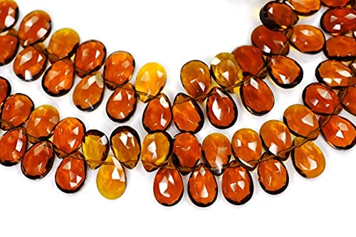 Perles quartz bière facettées 7x10mm pour créer vos propres bijoux bohèmes chics de l'été