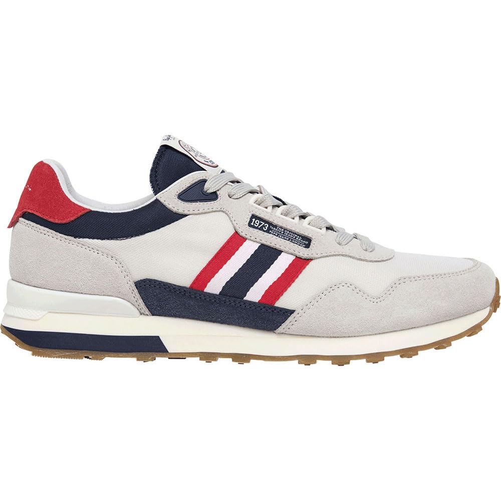 Pepe Jeans Sneakers In Pelle Kingston Heritage In Bianco E Grigio-image