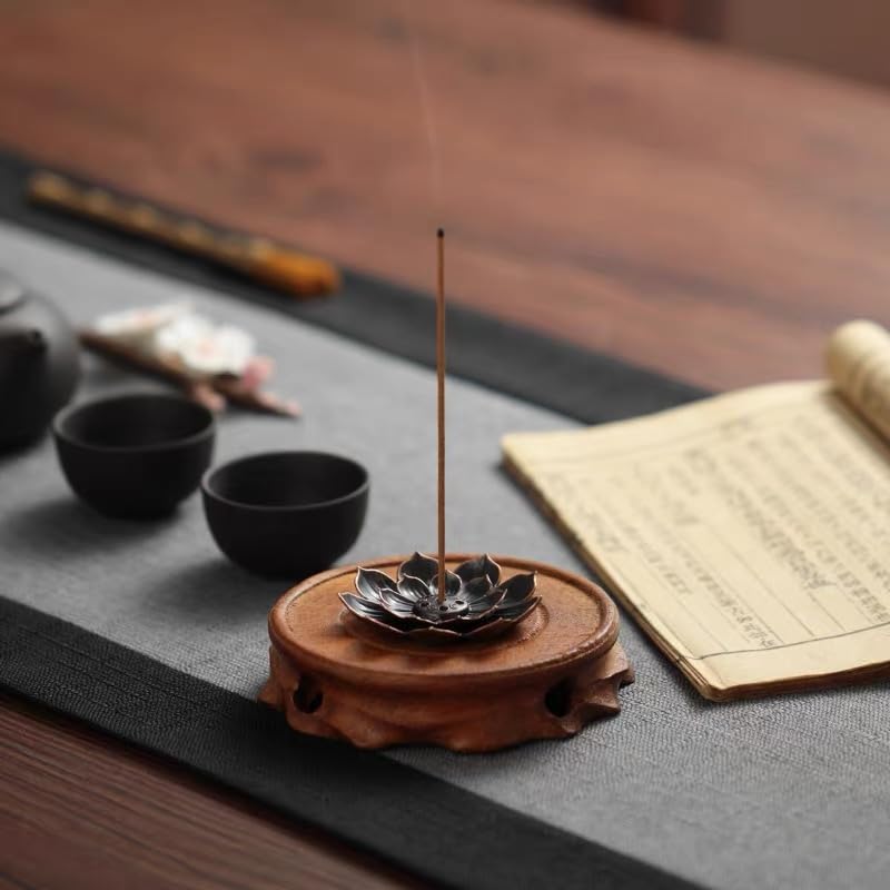 Miniatura 6 de 12 piezas de incienso titular de loto palitos de incienso, quemador de incienso, quemador de incienso, colector de cenizas para el hogar, fragancia,