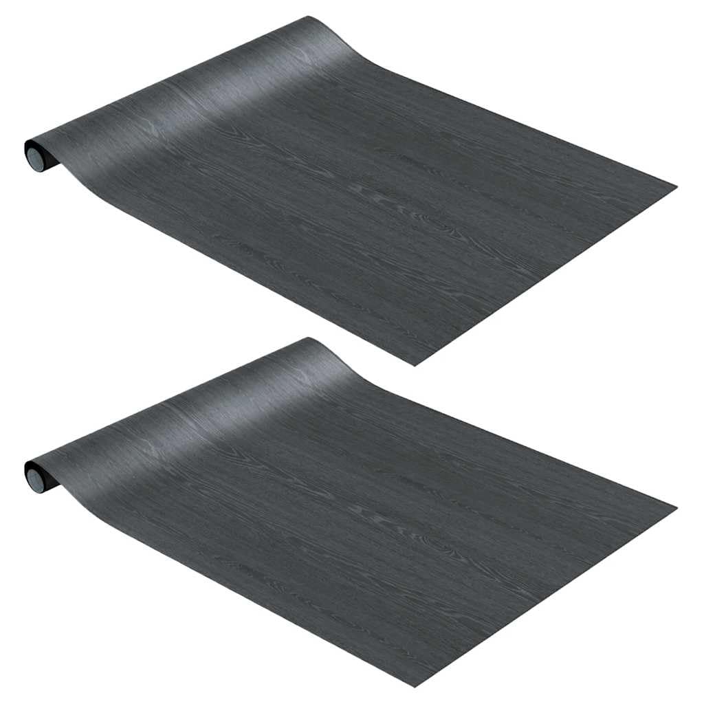 2 pellicole autoadesive per mobili, effetto legno scuro, per porte, pareti e superfici lisce, 500 x 90 cm